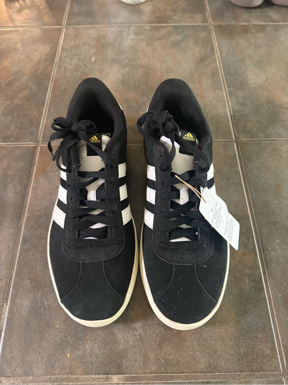 adidas Black and White Men's Retro Court Sneakers